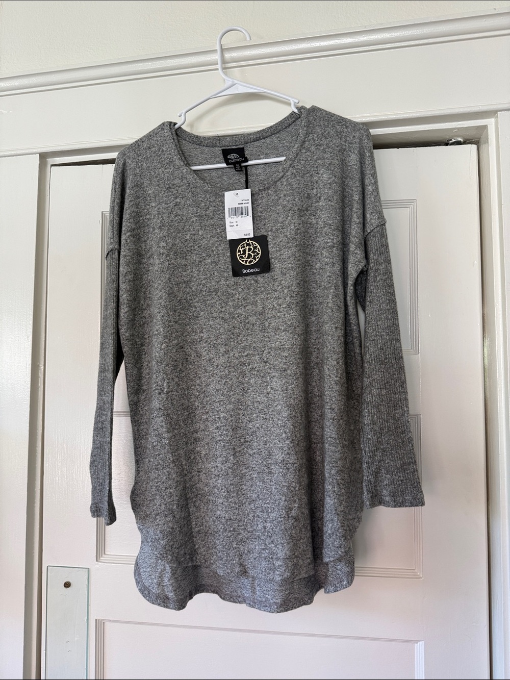 Nordstrom bobeau Gray Long Sleeve Sweater